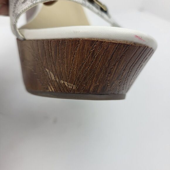 GBG Los Angeles Selah ankle strap Block Heel White Sandal - Picture 8 of 15